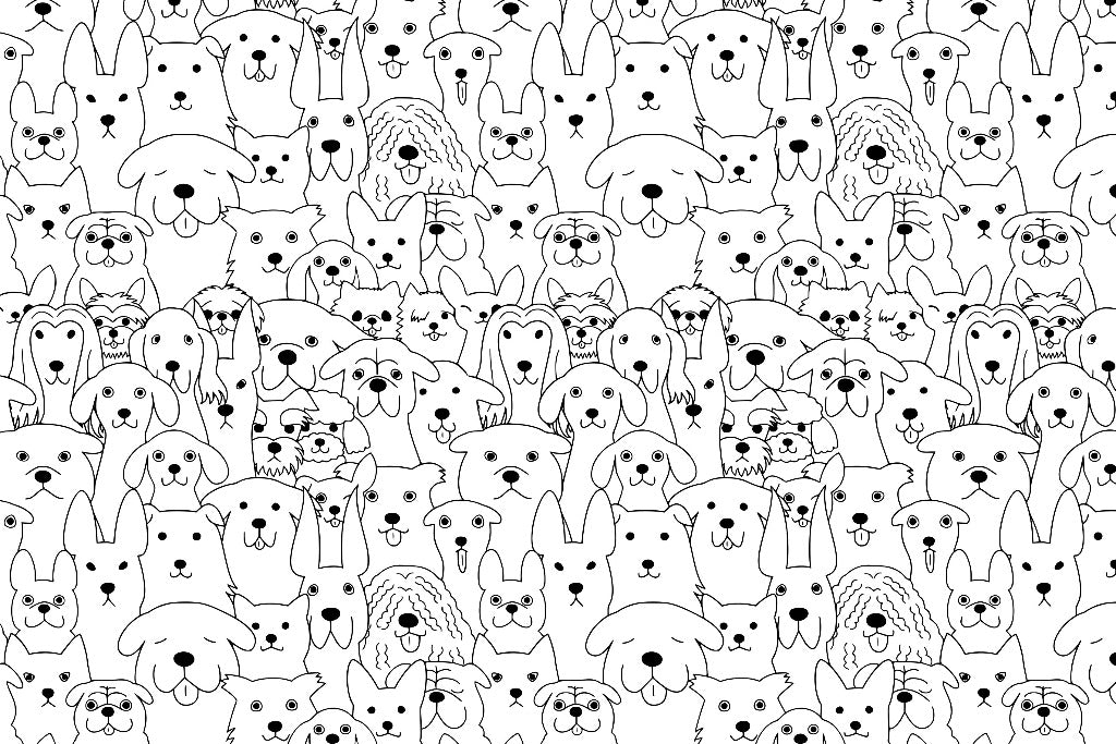 Find your dog shape in our mural