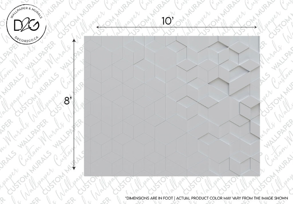 Hexagon Equation Wallpaper Mural 8x10
