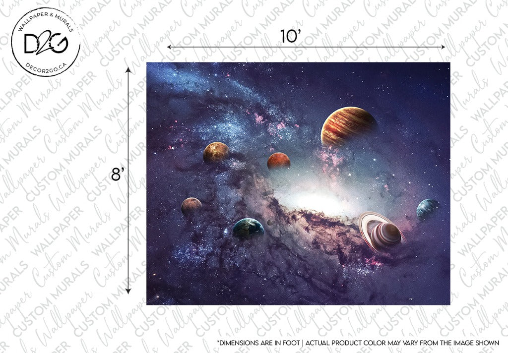 Lost in Space Wallpaper Mural landscape of the planets , sizes