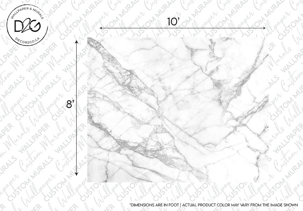 White and black marble wallpaper mural 