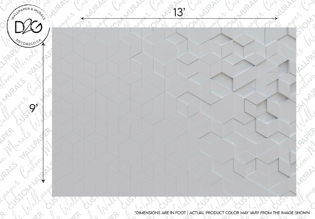 Hexagon Equation Wallpaper Mural 9x 13