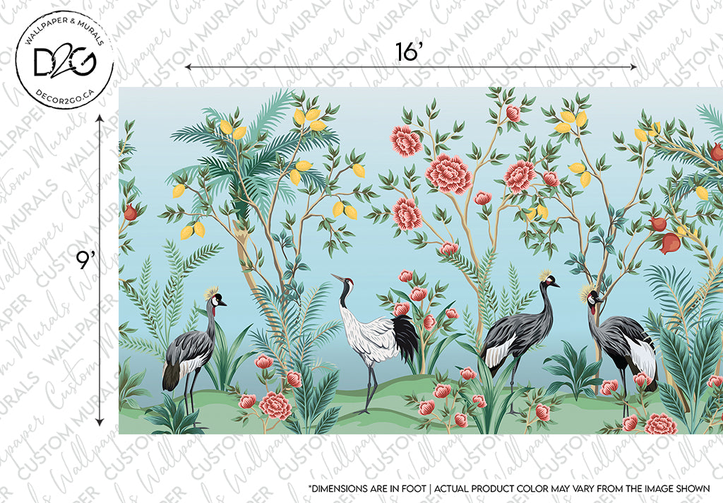 Birds of Paradise Wallpaper Mural