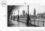 Black and White London Wallpaper Mural