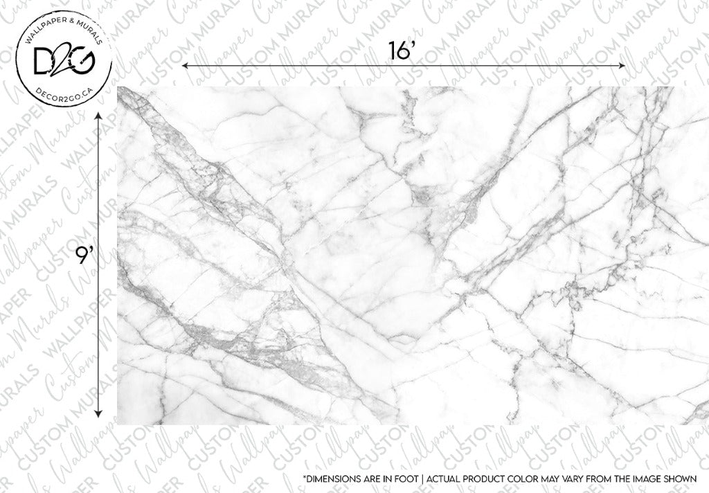 White and black marble wallpaper mural