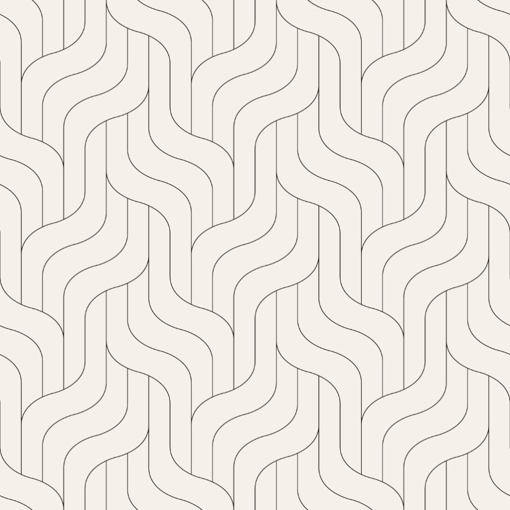 Black and white abstract illustration featuring an elegant, seamless pattern of Decor2Go Wallpaper Mural.