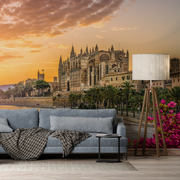 Living Room - Atardecer en España Wallpaper Mural sunset in the living room