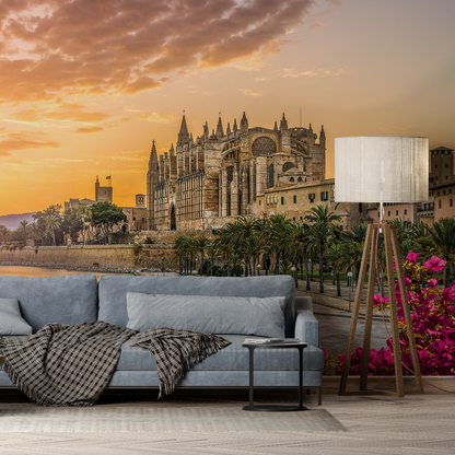 Atardecer en España Wallpaper Mural sunset in the living room