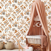 Nursery - Nursery with boho wallpaper