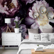 Beauty of the Dark Wallpaper | Moody Floral Mural