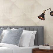 Bedroom - Modern design furniture and diamond print wallpaper