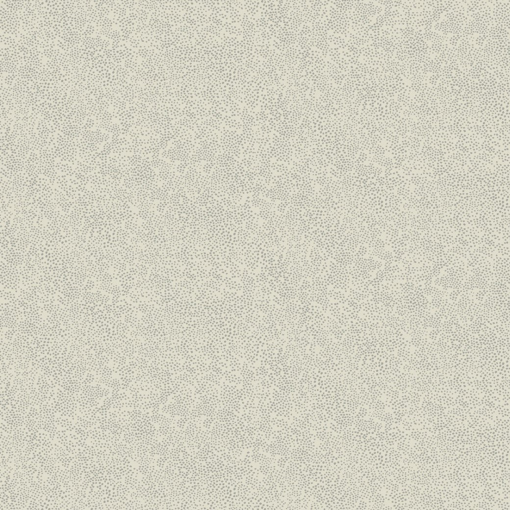 A subtle, textured design of small, irregular black dots on light gray, reminiscent of York Wallcoverings' Beige Champagne Dots Wallpaper (60 SqFt), offering a look similar to metallic polka dot wallpaper.