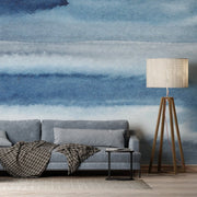 Living Room - Abstract wallpaper mural in a modern living room