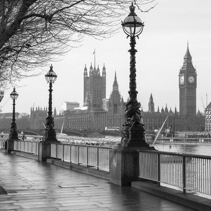 Black and White London Wallpaper Mural