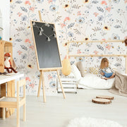 Butterscotch Garden Wallpaper Mural in study room