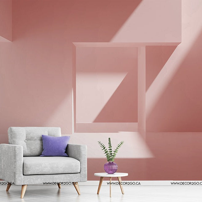 Pink wallpaper 3d pattern