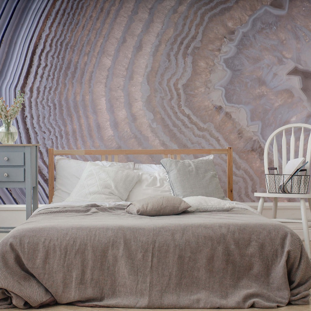 Crystal Marble Wallpaper Mural in a bed room