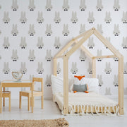Kids Room - Kids room with  cute rabbit wallpaper