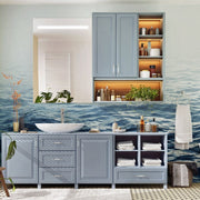 Bathroom - Deep Waters Wallpaper Mural in the bathroom ocian view