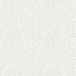 York Wallcoverings Dew Drop White Wallpaper (60 SqFt) features short gray dashed lines in organic, wavy, and radiating patterns on a white background, creating a subtle, delicate texture reminiscent of dew drops.