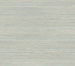 A textured background with horizontal lines in varying shades of light blue and gray, creating a subtle, woven appearance. The pattern is uniform and seamless, adding a calming, serene feel to the image—much like York Wallcoverings' Fountain Grass Smokey Blue Wallpaper Blue (60 Sq.Ft.), known for its easy installation and natural aesthetic.