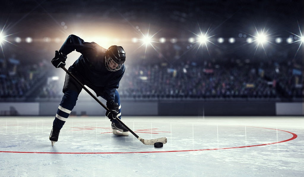Hokey player on the ice rink wallpaper mural
