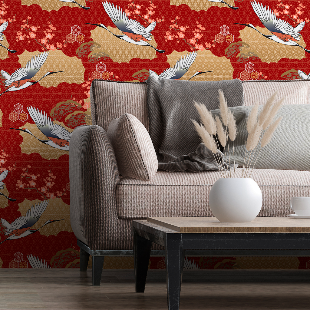 Imperial Dynasty Wallpaper Mural in living room