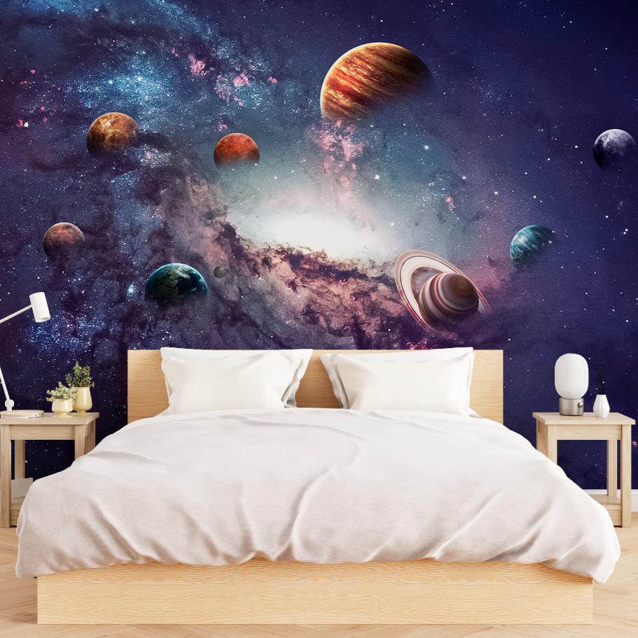 Lost in Space Wallpaper Mural in the room landscape of the planets 