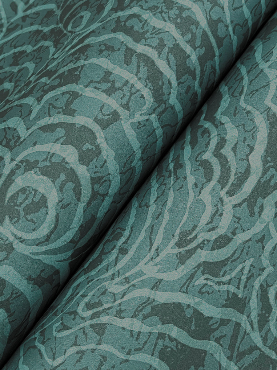 Ocean Jasper Teal Wallpaper (60 SqFt)