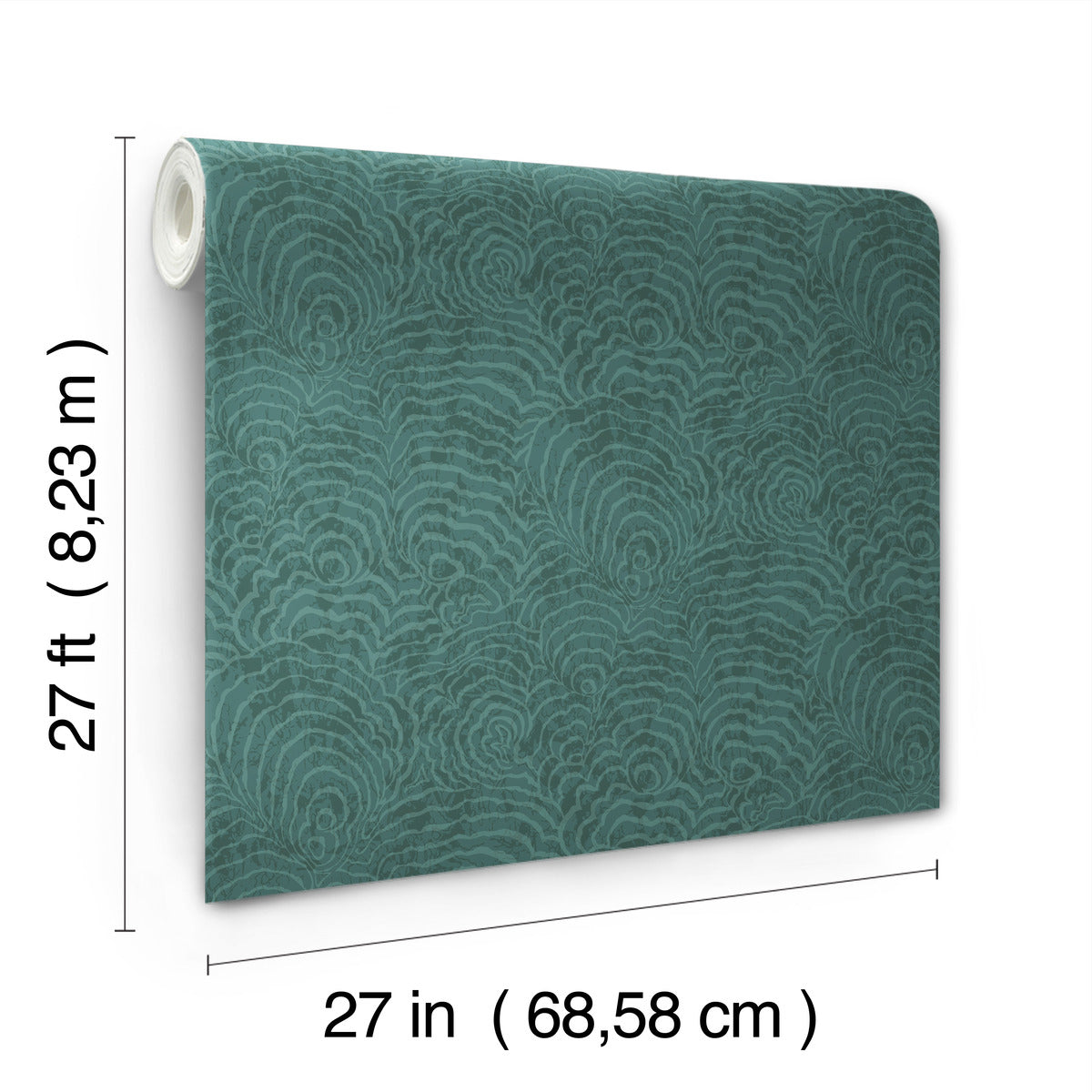 Ocean Jasper Teal Wallpaper (60 SqFt)