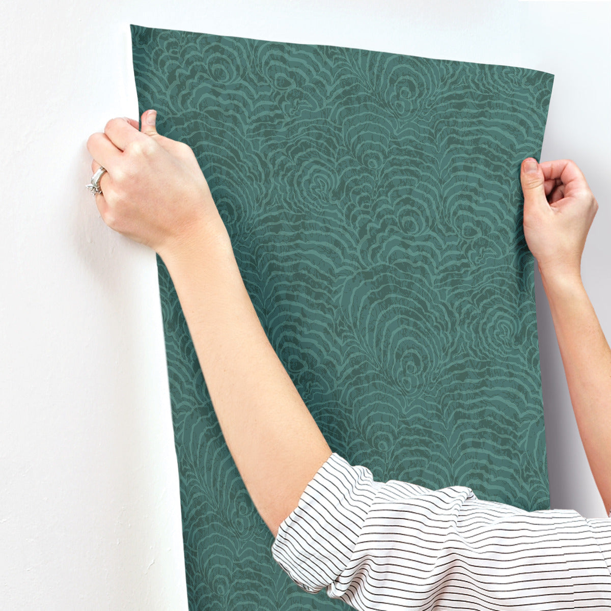 Ocean Jasper Teal Wallpaper (60 SqFt)