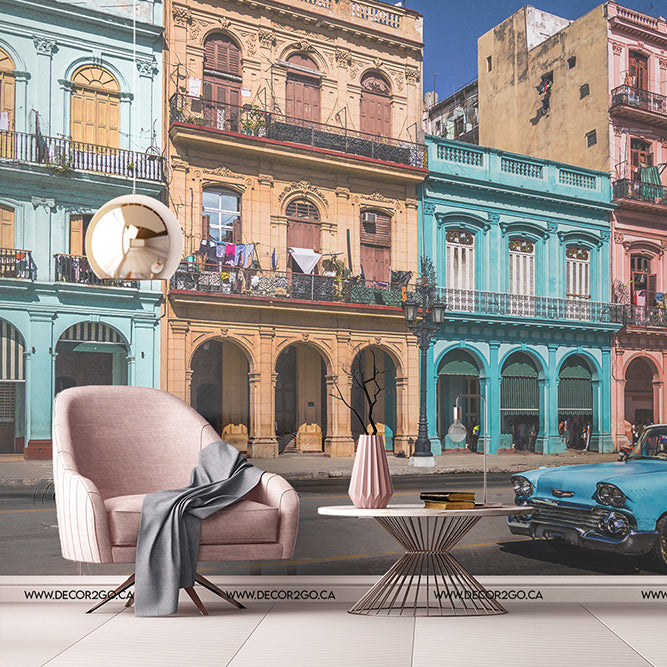 Old Havana Drive Wallpaper Mural European landscape, sizes