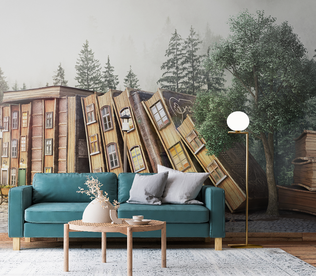 Living Room - Once Upon a Time Wallpaper Mural IN A LIVING ROOM