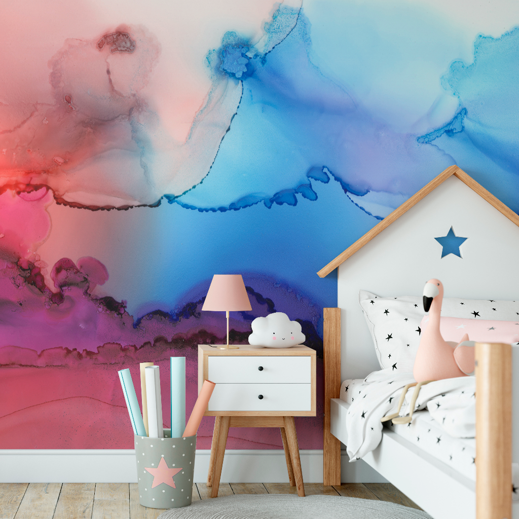 Kids Room - Rainbow Haze Wallpaper Mural in kids room