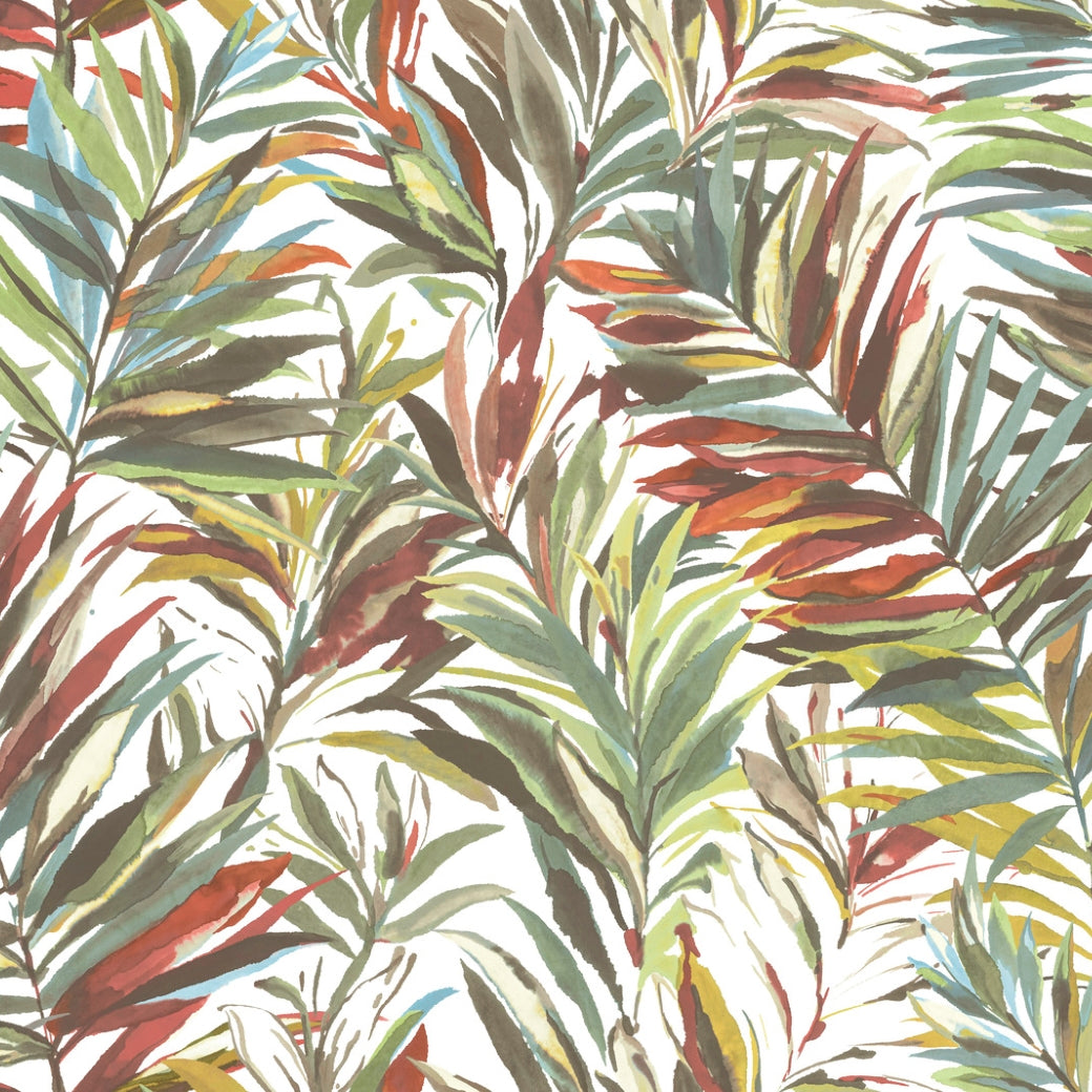 Swaying Palms Rouge & Mink Wallpaper (60 SqFt)