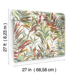 Swaying Palms Rouge & Mink Wallpaper (60 SqFt)