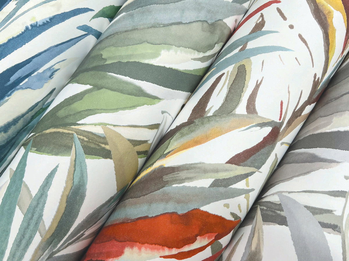 Swaying Palms Olive & Aegean Wallpaper (60 SqFt)