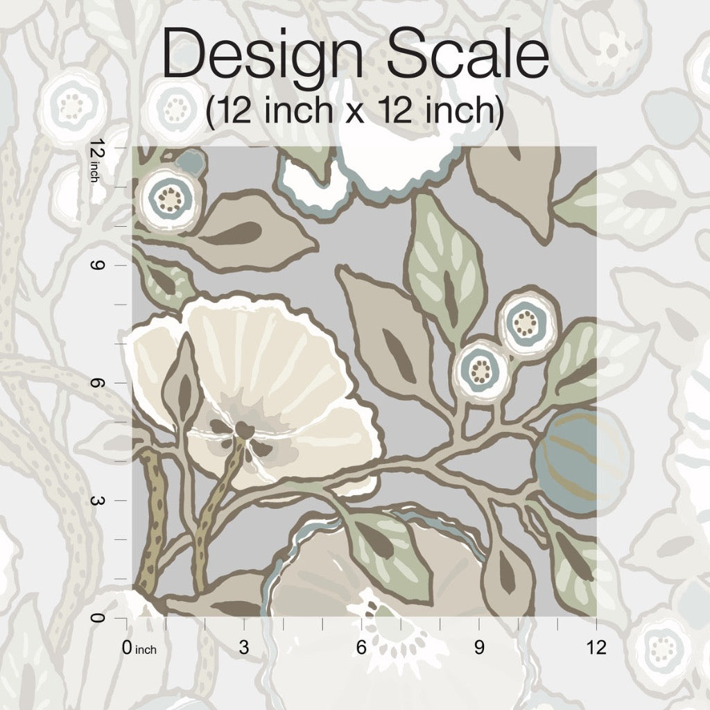 grey beige floral design scale image
