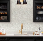 Modern kitchen with pearl texture wallpaper