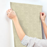 Woodcut Beige Wallpaper (60 SqFt)