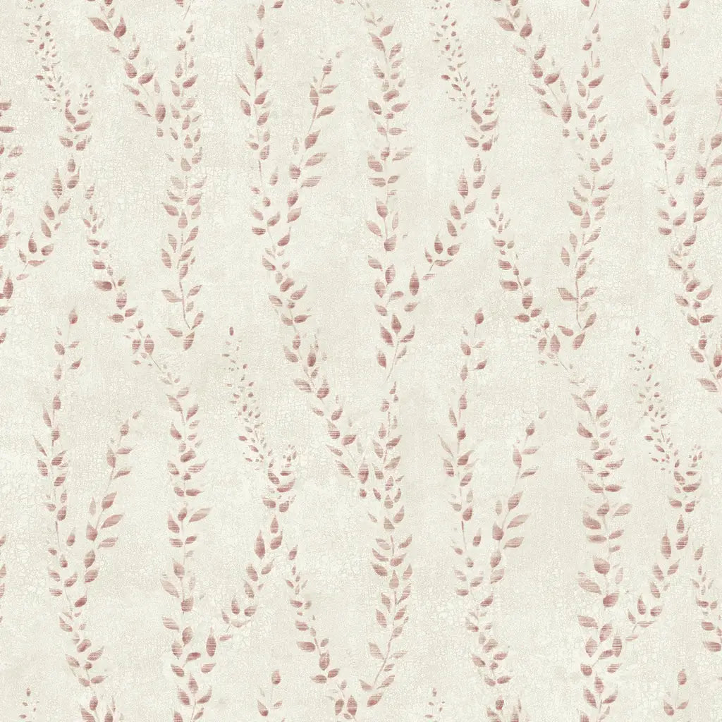 Pink and cream Alpenrose floral pattern wallpaper swatch by York Wallcoverings (SKU LL3255).