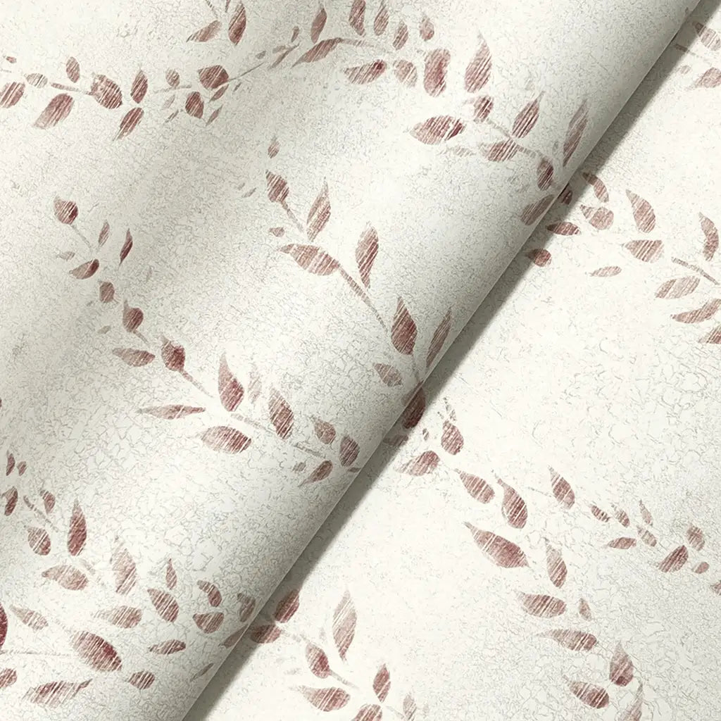 Close-up texture detail of 'Alpenrose' wallpaper in Pink, Cream by York Wallcoverings, showcasing intricate patterns.