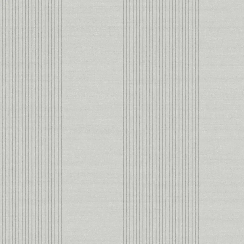 Archer Stripe light grey wallpaper pattern swatch by York Wallcoverings (SKU 4211-83527).