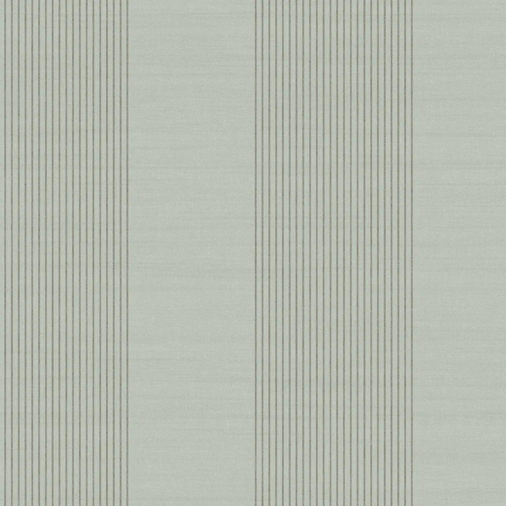 Sage green Archer Stripe wallpaper pattern swatch by York Wallcoverings, SKU 4211-83530.