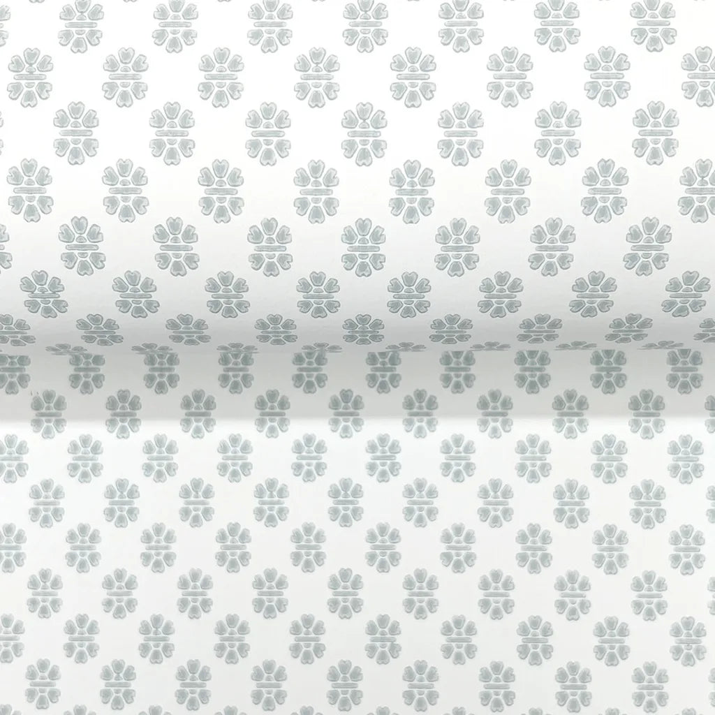 York Wallcoverings Brioni wallpaper close-up: intricate white and grey texture detail.