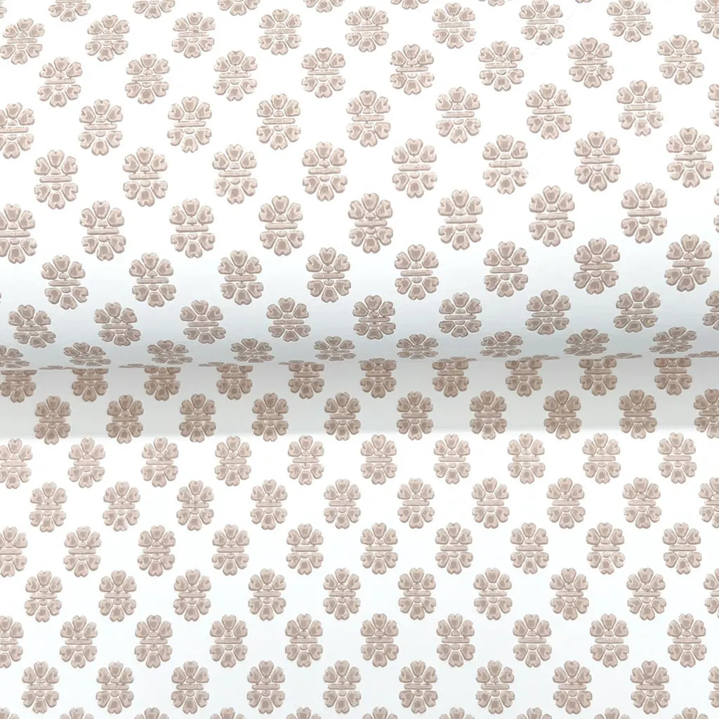 Close-up texture of Brioni White, Beige wallpaper by York Wallcoverings, highlighting its luxurious and intricate detail.