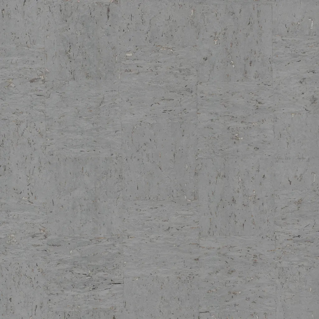 Close-up of the textured Caldera Cork wallpaper pattern swatch in Cool Grey by York Wallcoverings, SKU GRL88369.
