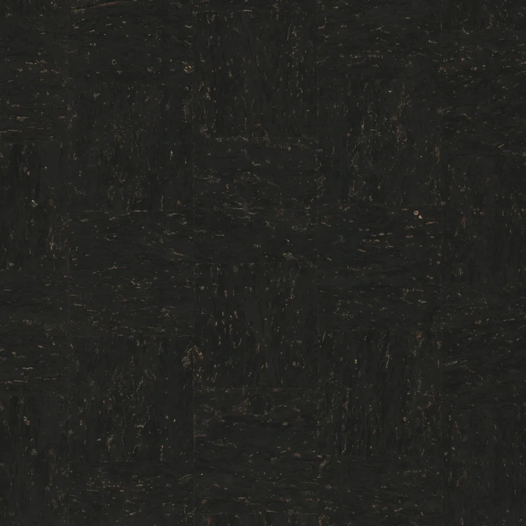 Caldera Cork wallpaper pattern swatch in Black and Bronze by York Wallcoverings (SKU GRL88370).