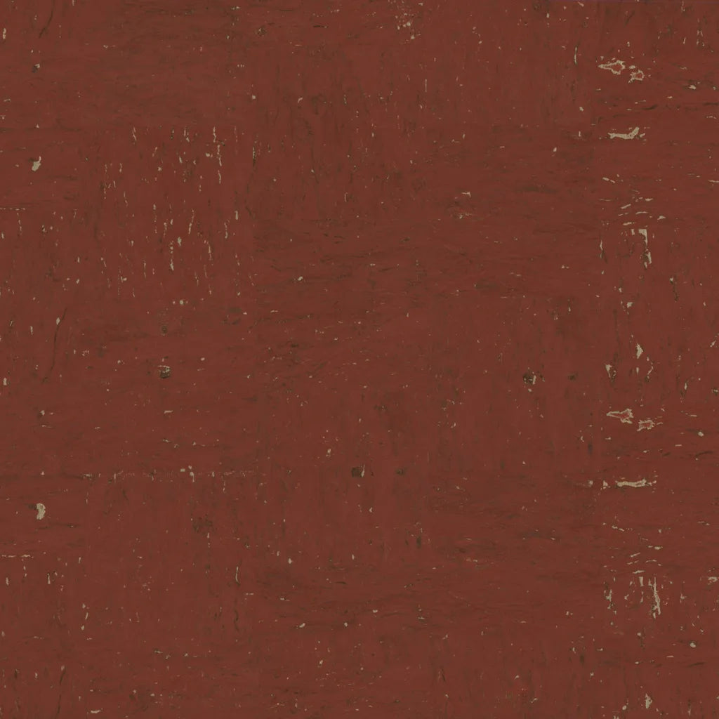 Caldera Cork wallpaper pattern swatch in rich Maroon by York Wallcoverings, SKU GRL88373.
