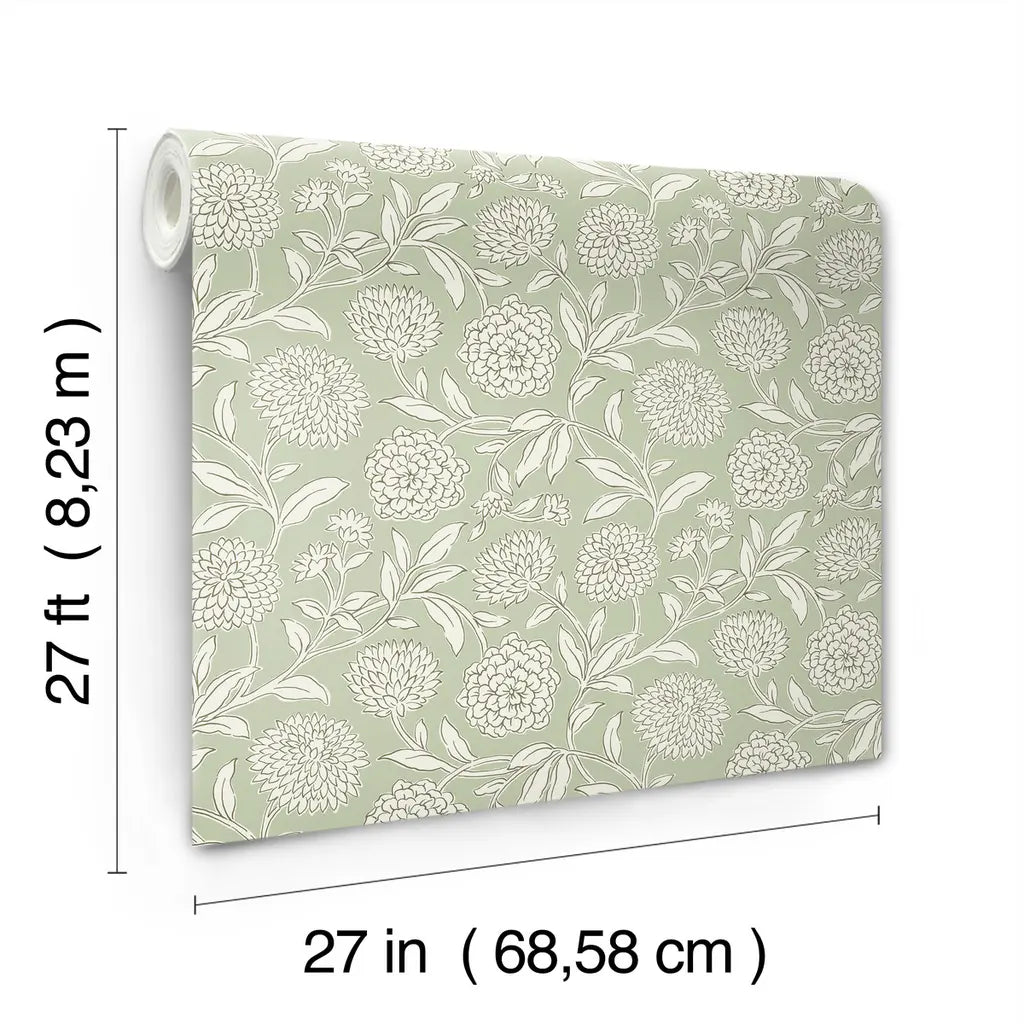 Chatsworth Garden wallpaper roll dimensions and specifications — VP1362