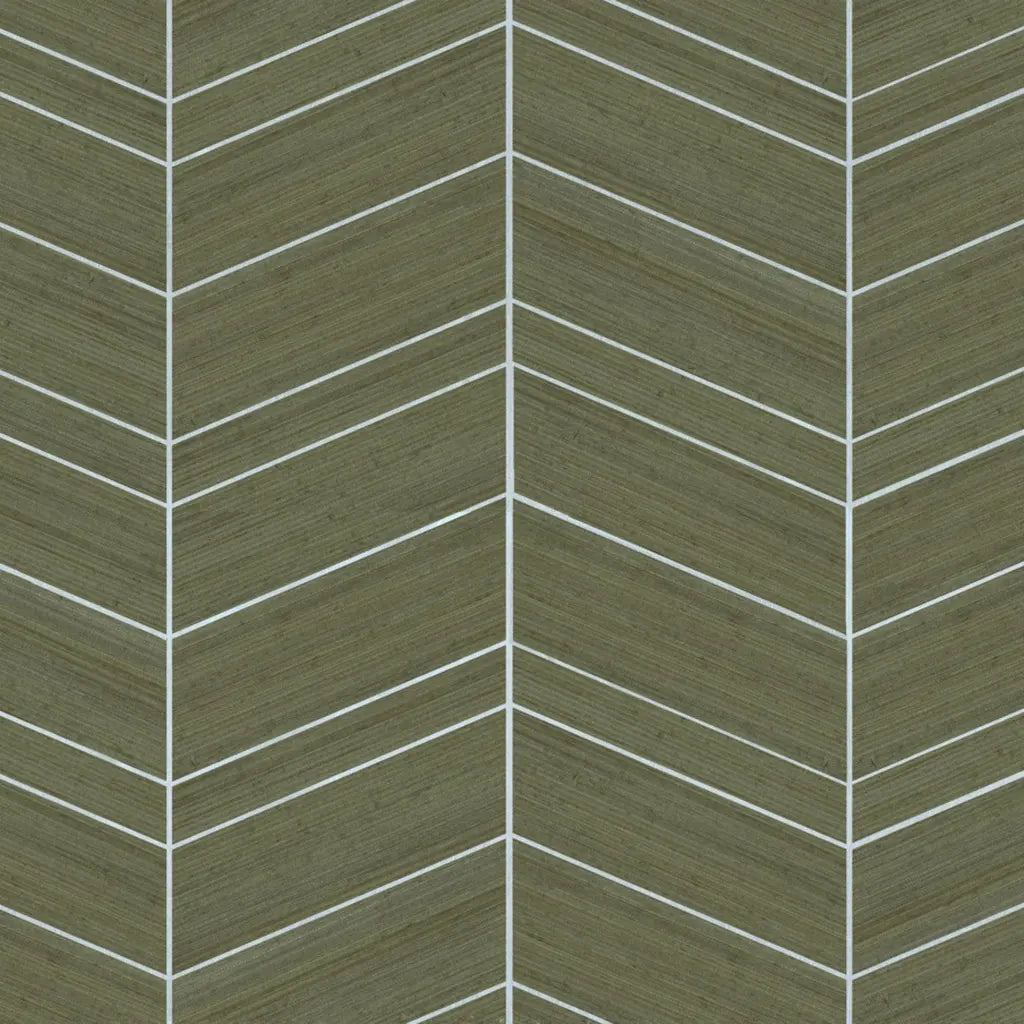 Chevron Abaca Taupe wallpaper pattern swatch by York Wallcoverings (SKU YGL7024).
